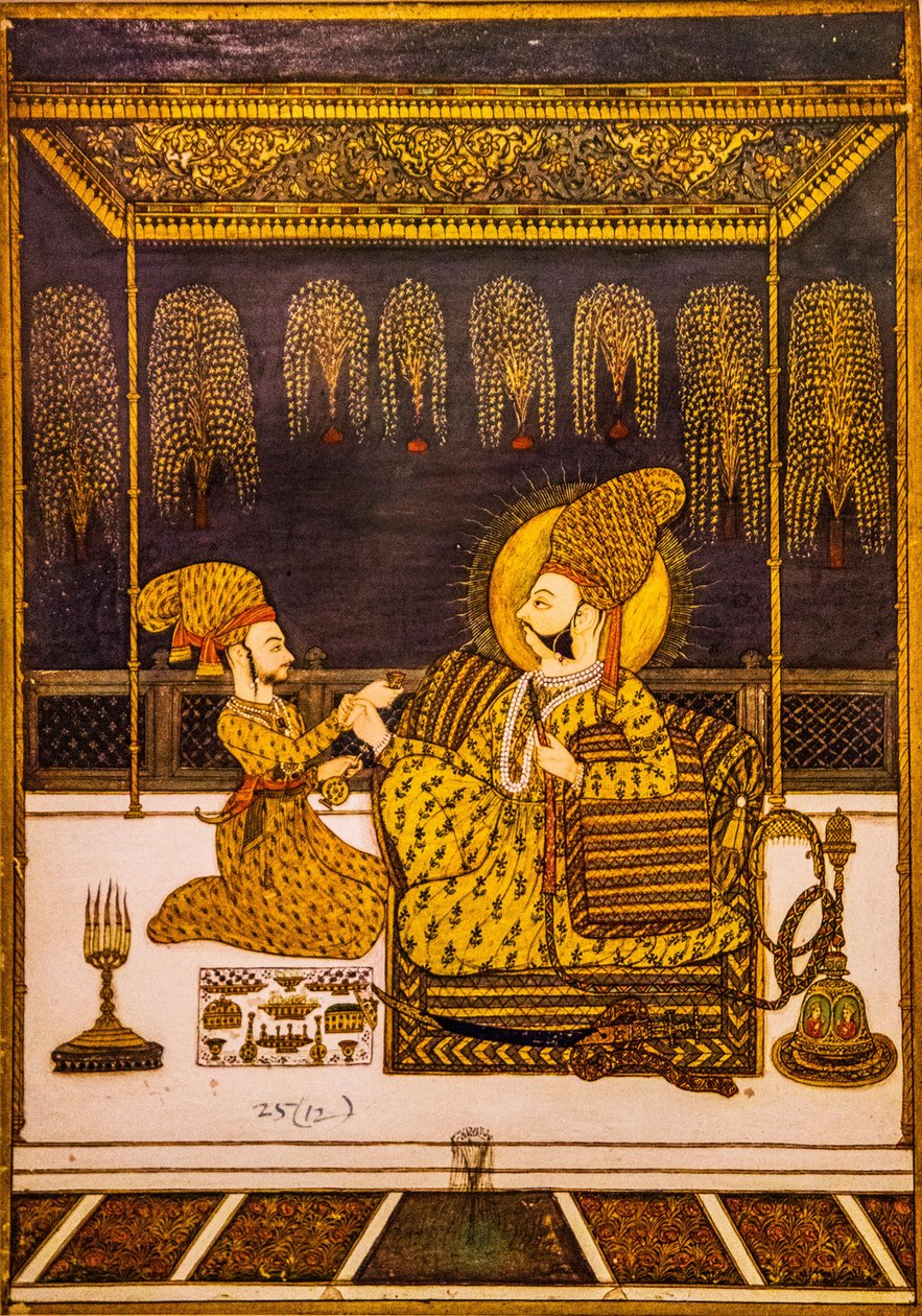 Peinture miniature, Fort de Meherangarh, Jodhpur, Rajasthan, Inde, Asie - Unbekannter Künstler