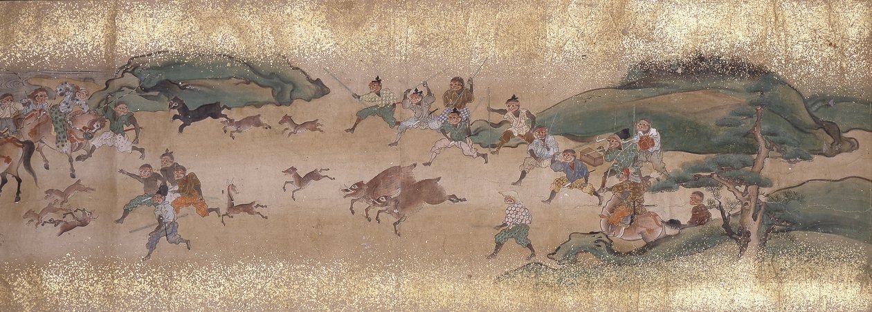 Chasse aux singes - Unbekannter Künstler