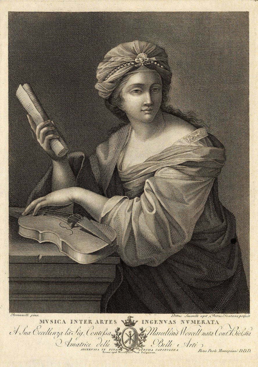 Musica inter artes ingenua numerata, gravure par Pietro Savorelli d