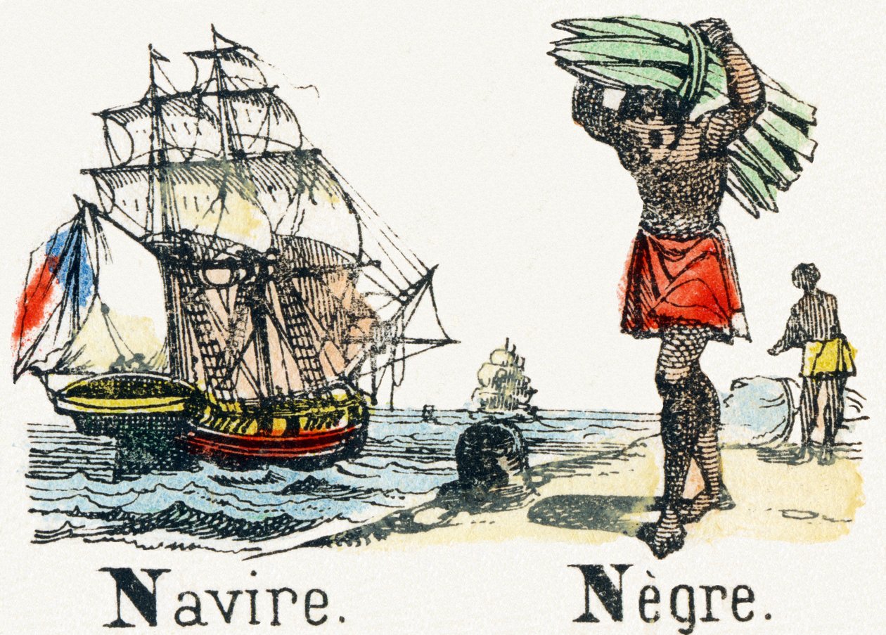 N - Navire Nègre - Alphabet des divertissements enfantins c.1890 (lithographie) - Unbekannt