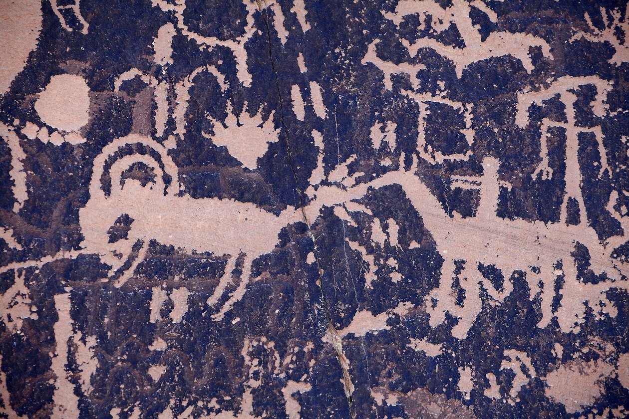News Paper Rock. Pétroglyphes indiens d