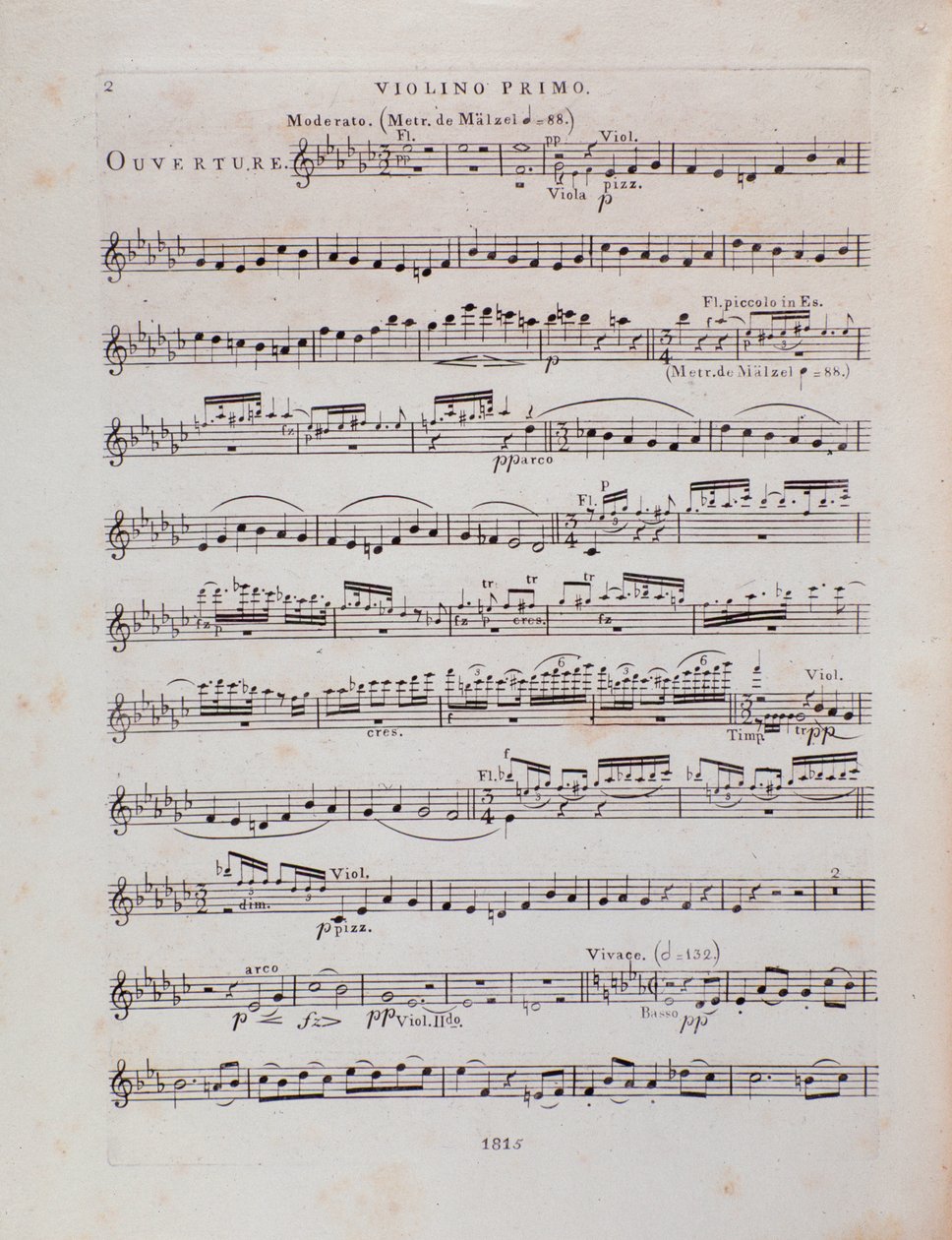 Page de partition musicale pour le premier violon de l