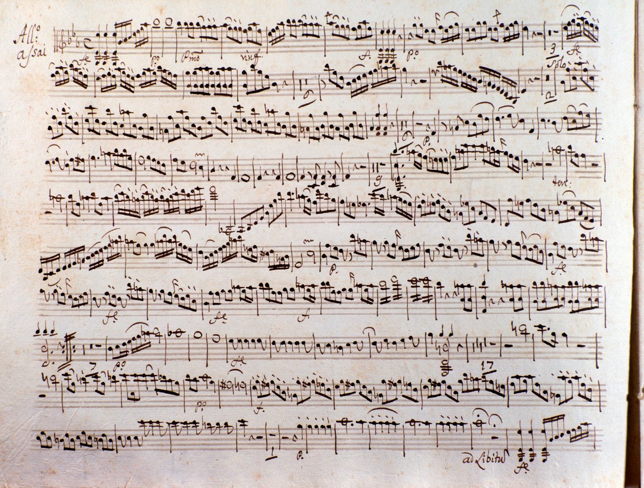 Page de partition musicale d