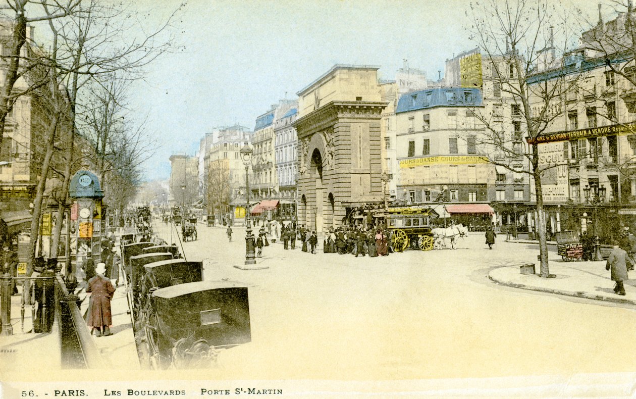 Porte Saint-Martin, Paris, vers 1900 - Unbekannter Künstler