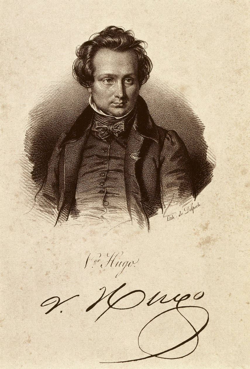 Portrait de Victor Hugo (lithographie). - Unbekannter Künstler