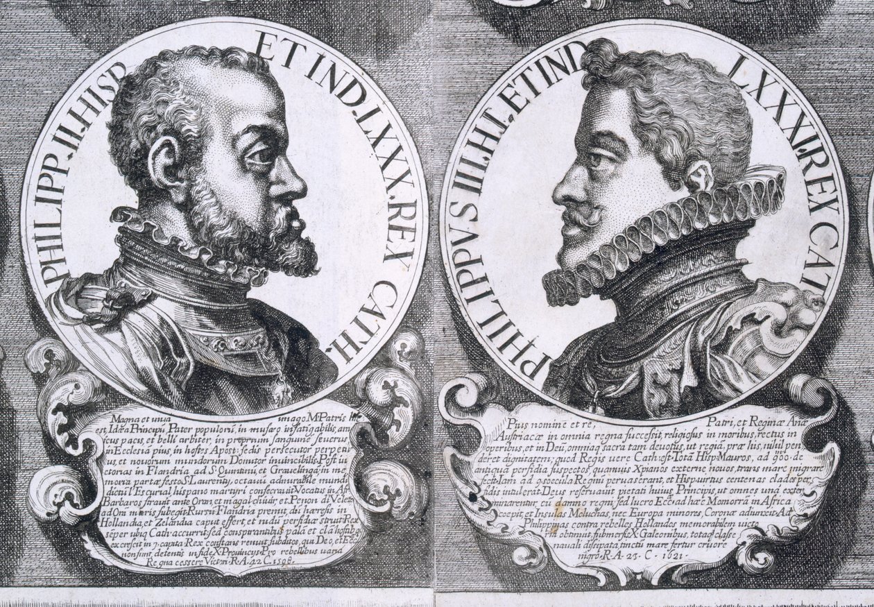 Portraits de Philippe II et Philippe III d