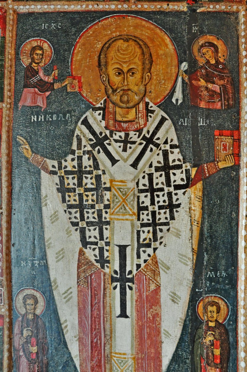 RUSSIE, Saint-Pétersbourg, Icône de Saint Nicolas avec des scènes de sa vie (Église de Saint Nicolas à Ozerevo) - Unbekannter Künstler