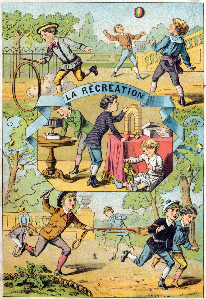 Récréation dans la cour de l