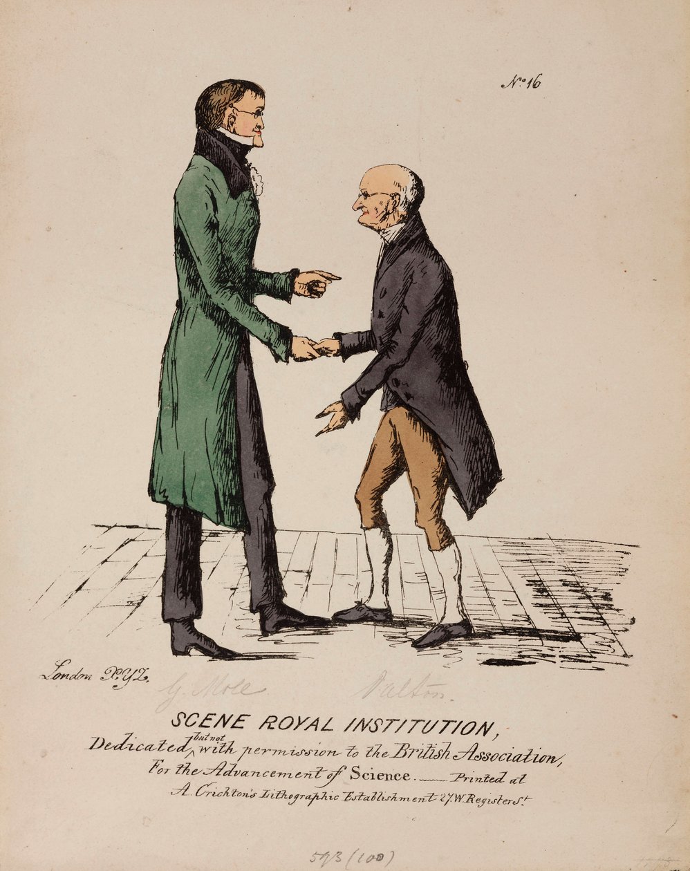 Scène Royal Institution: Gerrit Moll et John Dalton, vers 1831-1840 - Unbekannt