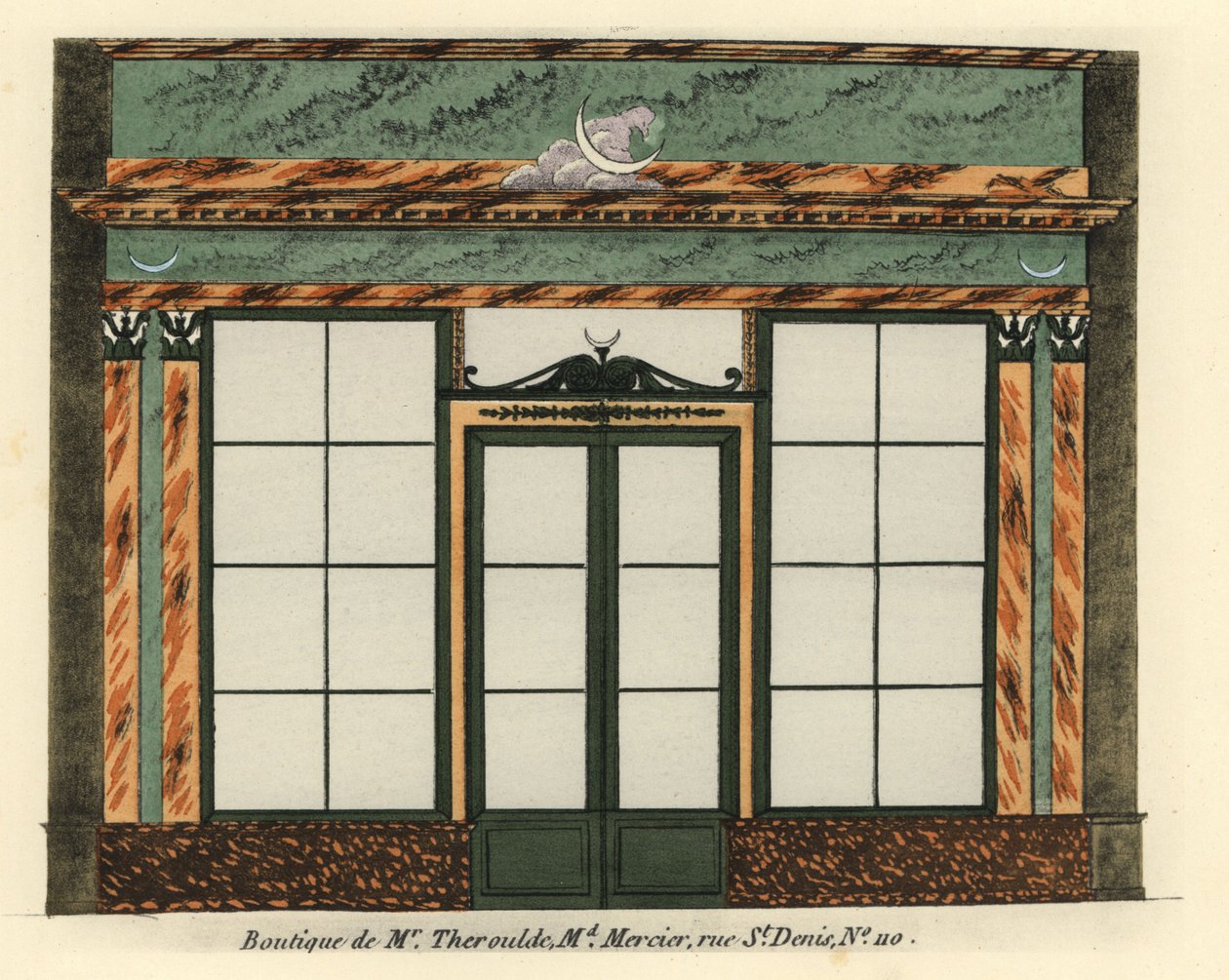 Devanture du magasin de mercerie de Monsieur Theroulde - Unbekannter Künstler