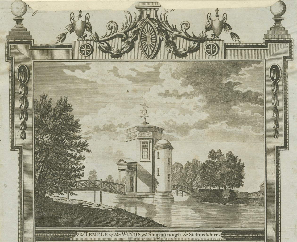 Shugborough - Temple des Vents : gravure, nd [vers 1770] - Unbekannt
