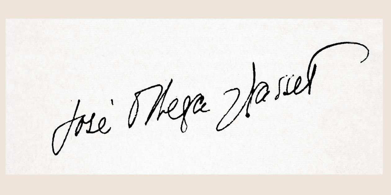 Signature de José Ortega y Gasset - Unbekannt