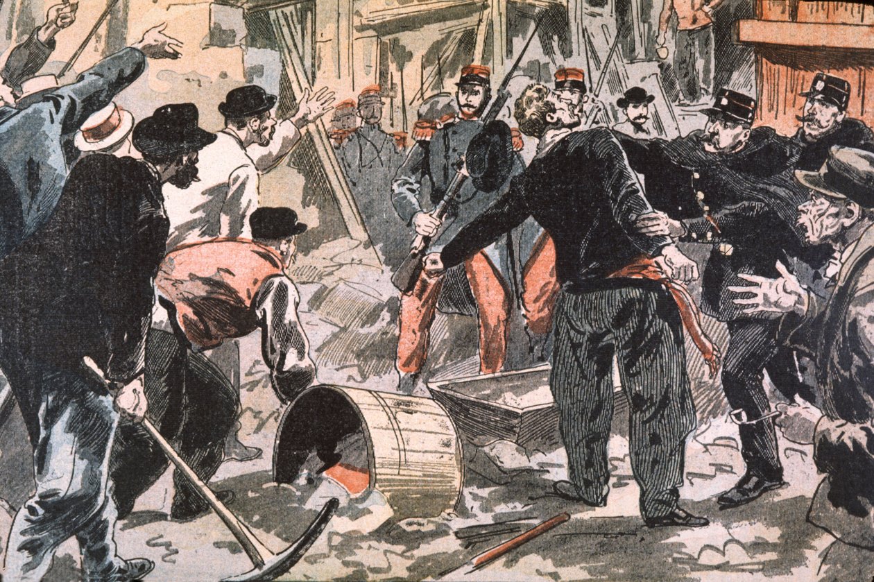 Lutte entre grévistes bretons et forces de l