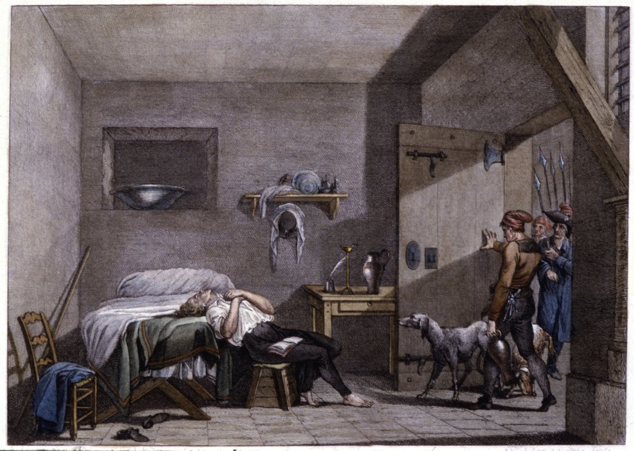 Suicide de Condorcet, fin du XVIIIe siècle (gravure) - Unbekannter Künstler