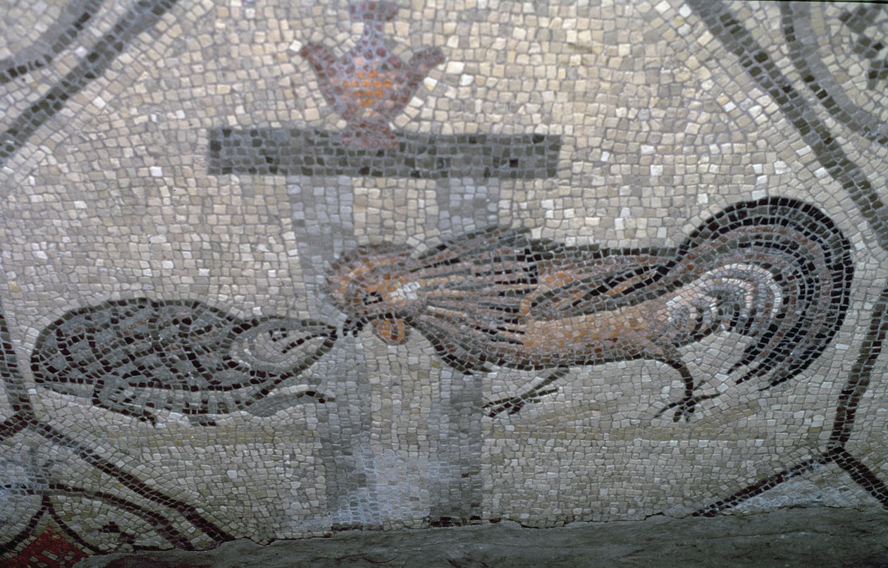 Le coq et la tortue, détail d