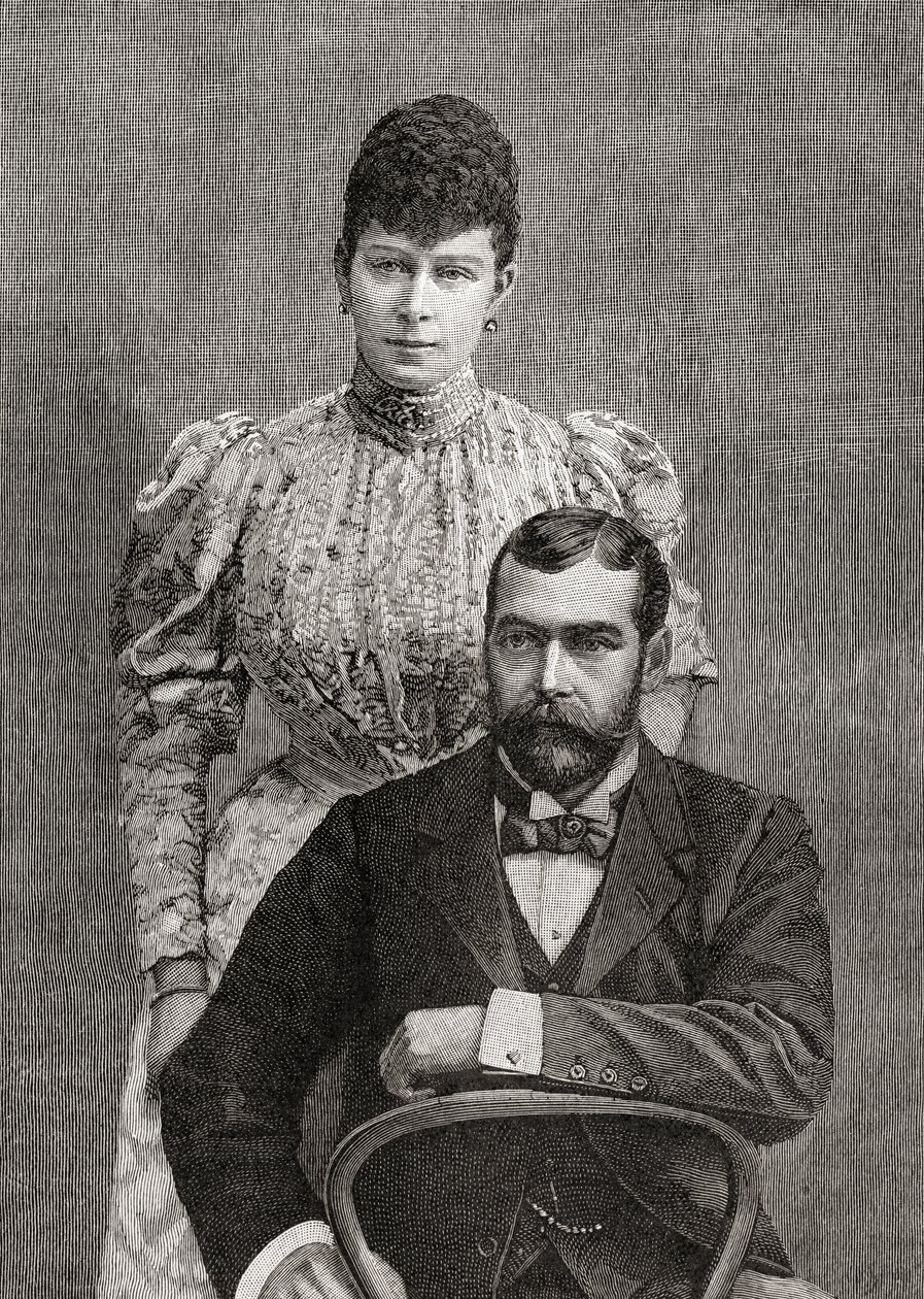Le duc et la duchesse de Cornouailles, George V et sa femme Mary de Teck - Unbekannt
