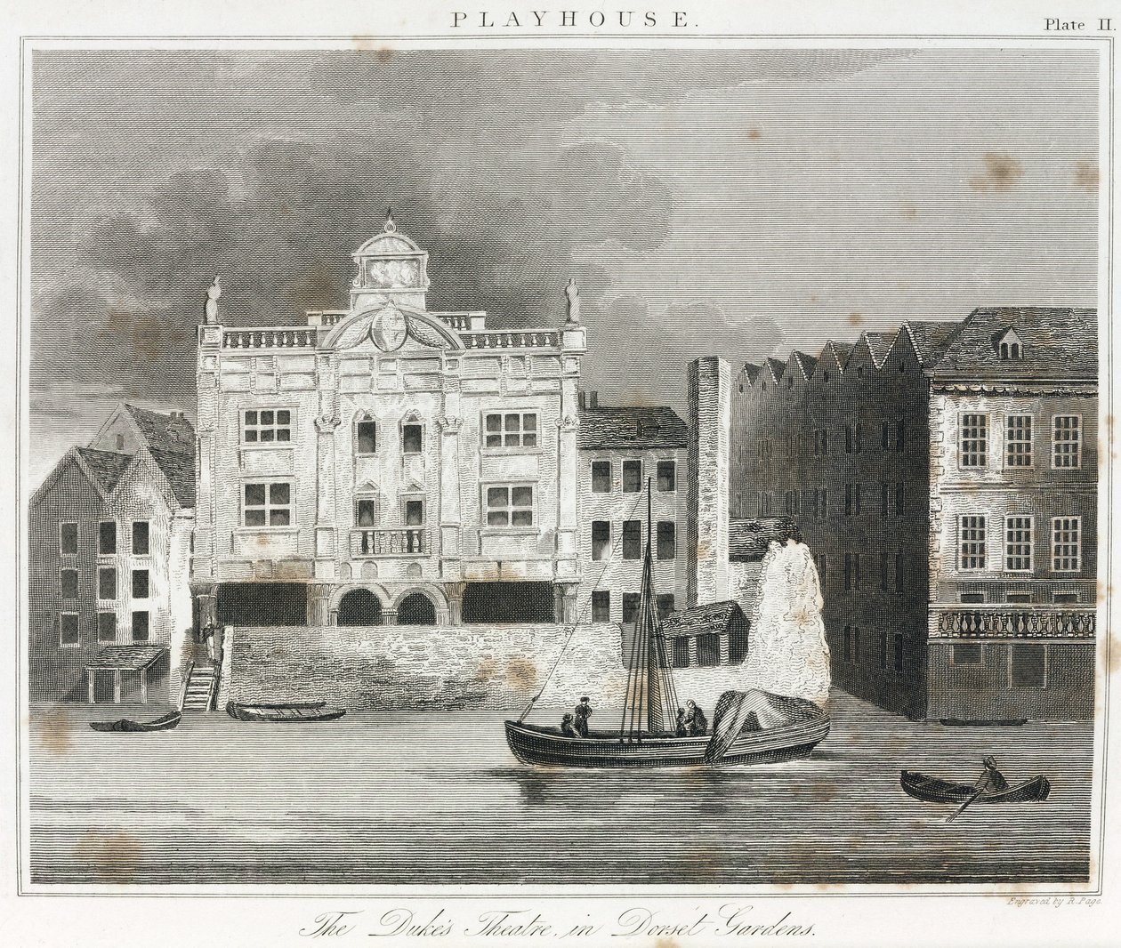 Le théâtre du Duc, dans Dorset Gardens, Londres, vers 1820 - Unbekannt