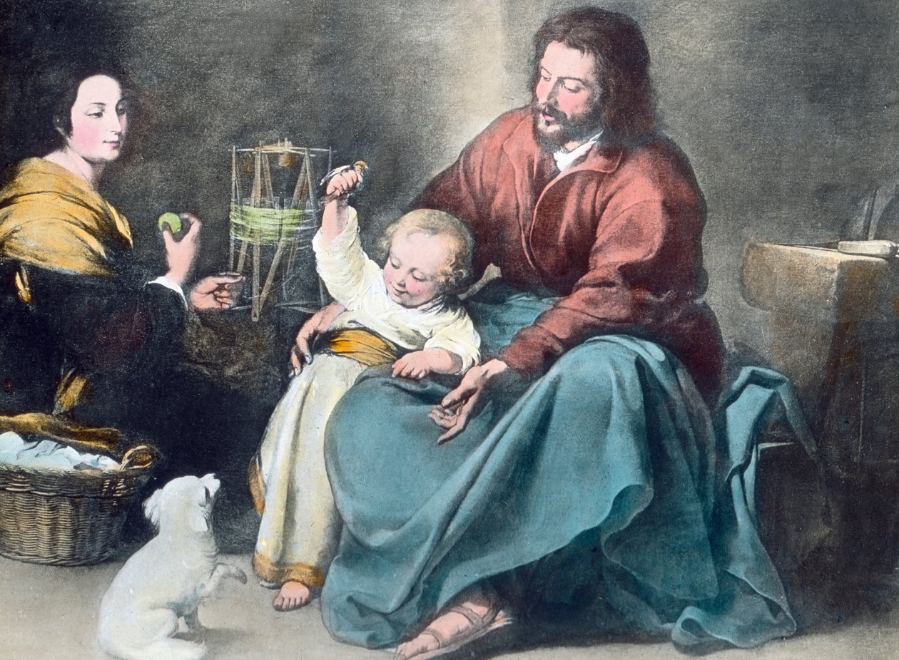 La Sainte Famille avec le petit oiseau - Unbekannter Künstler