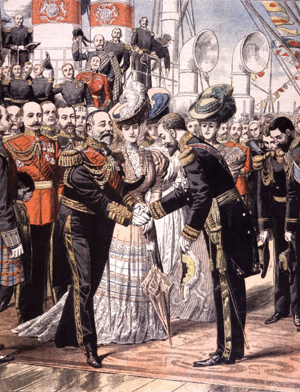 Le vice-amiral français Caillard reçu par Édouard VII (1904) - Unbekannter Künstler
