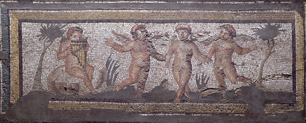 Trois putti dansants accompagnés d
