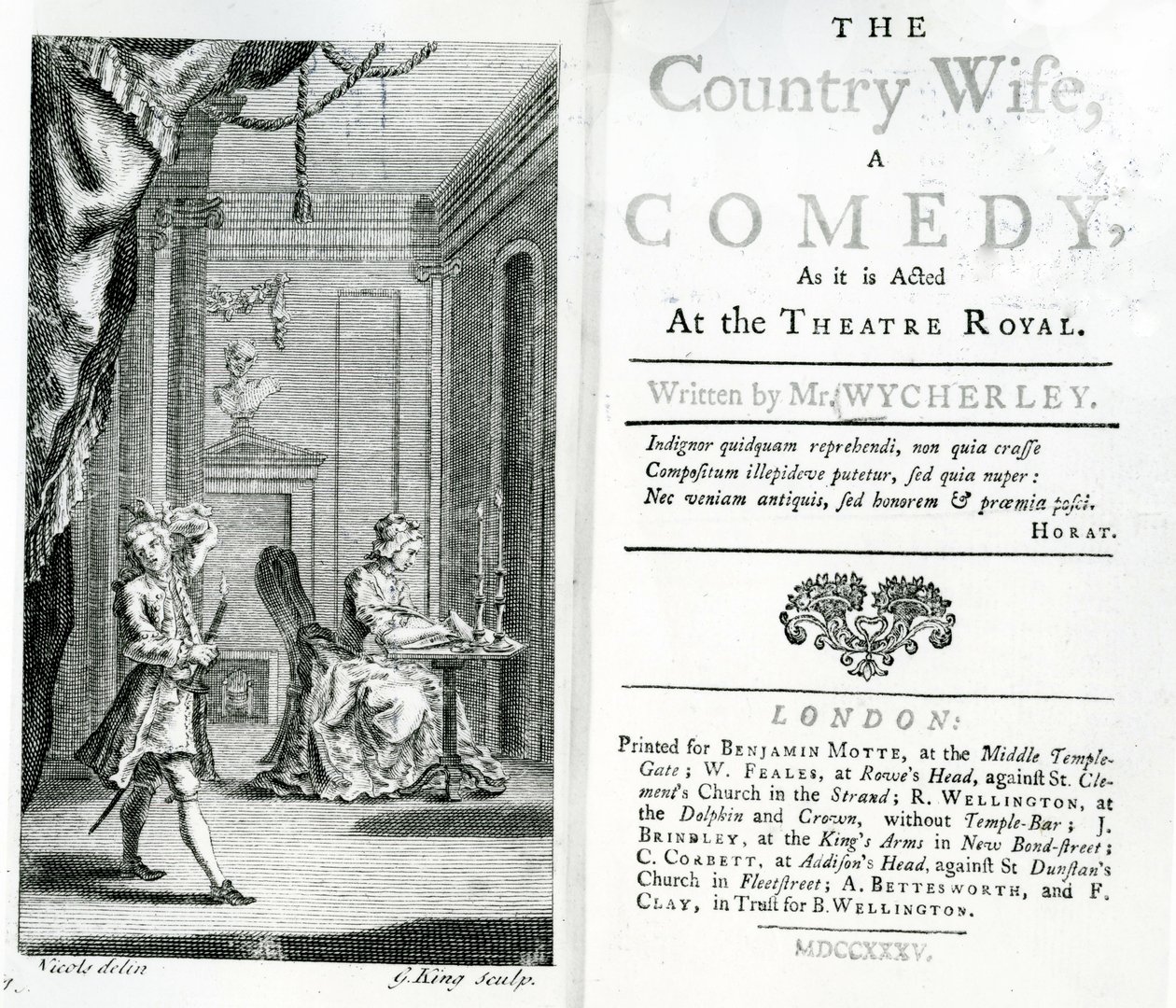 Page de titre du script pour La Femme de la campagne au Royal Theatre - Unbekannt
