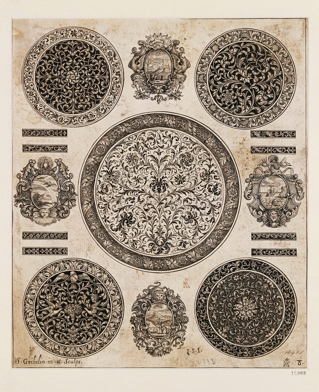 Étude pour dessin ornemental sur boîtier de montre - Benjamin Baud