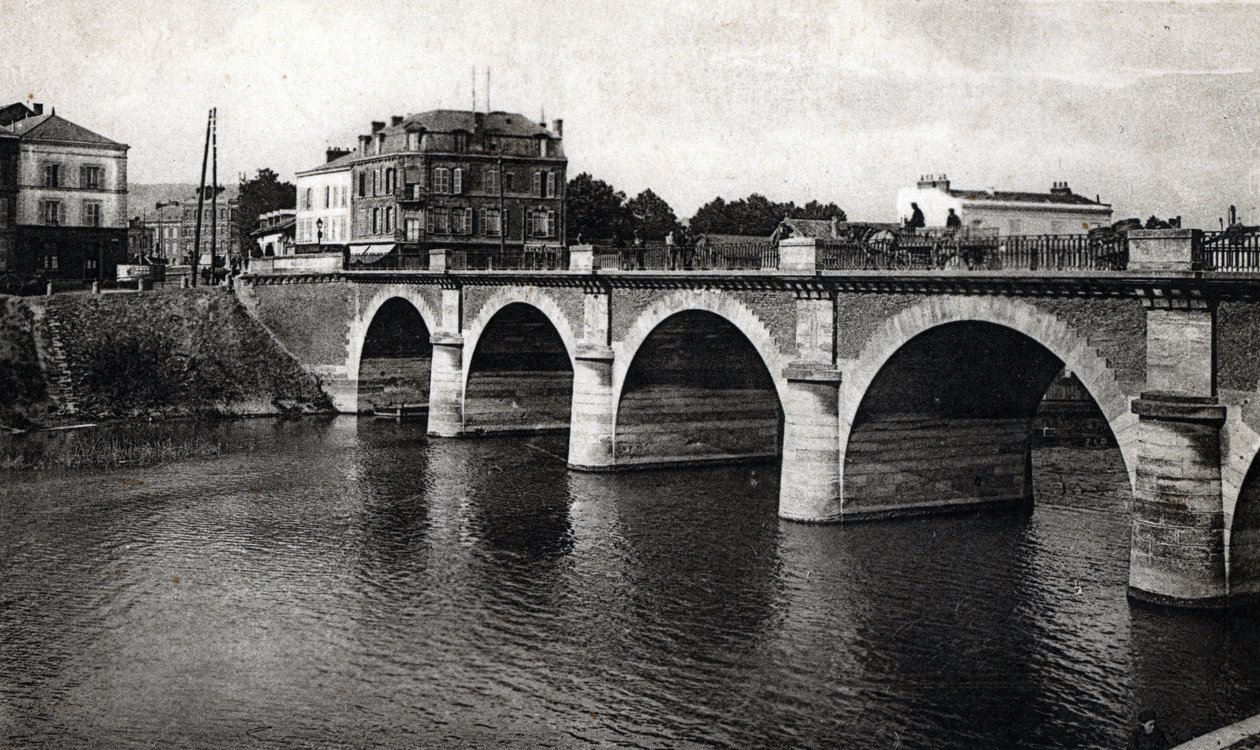 Vue du pont de la Marne à Épernay, Marne - carte postale vers 1910 Collection privée - Unbekannter Künstler