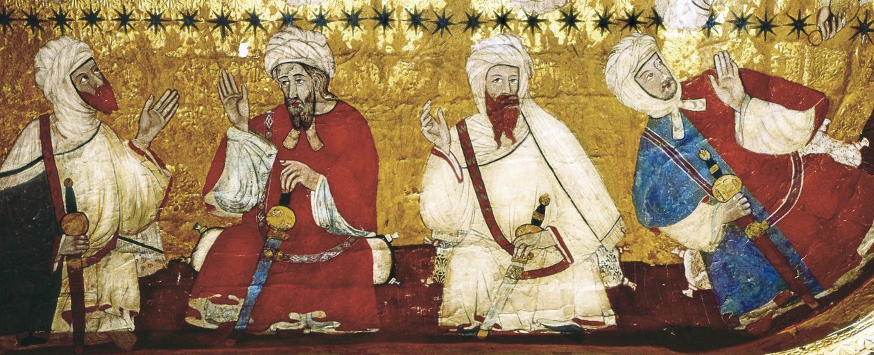 Coupole en bois décorant la Salle des Rois ou Salle de Justice (peinture) - Unbekannter Künstler