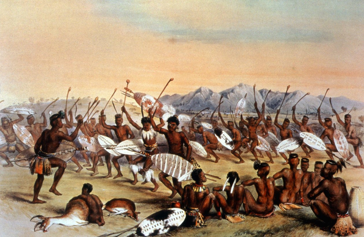 Danse de chasse zouloue, vers 1848-1849 - Unbekannter Künstler
