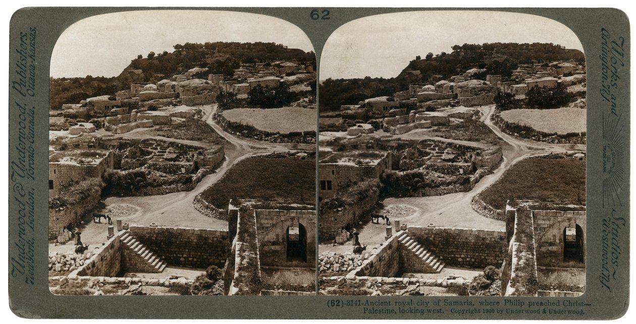 Ancienne ville royale de Samarie, où Philippe prêchait le Christ, vue vers l