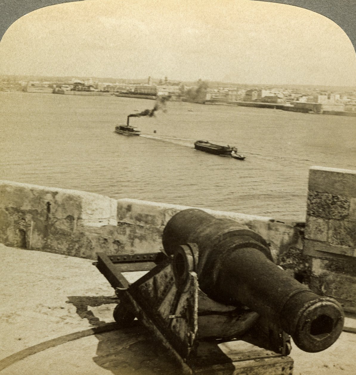 Canon, Château de Morro, La Havane, Cuba - Underwood and Underwood