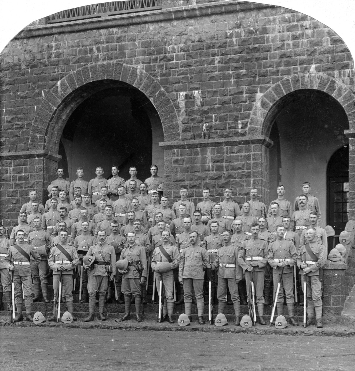Compagnie H, Régiment Royal Warwickshire, Belgaum, Inde, années 1900 - Underwood and Underwood