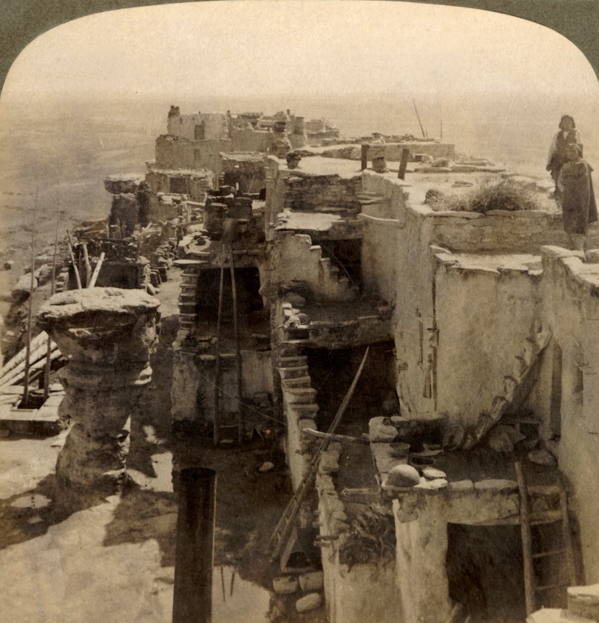Wolpi...un chef pueblo de la mystérieuse race Moki Cliff Dwellers, Arizona, États-Unis, 1901 - Underwood and Underwood