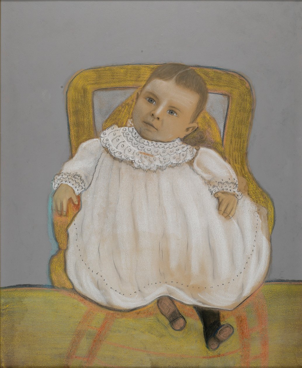 Enfant dans une chaise peinte - Unidentified