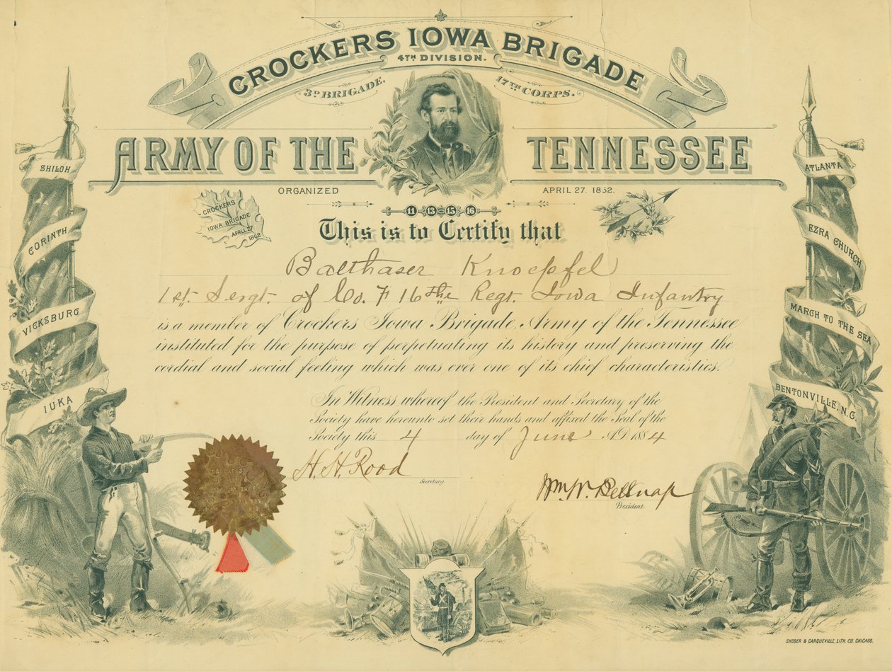 Certificat avec une image d