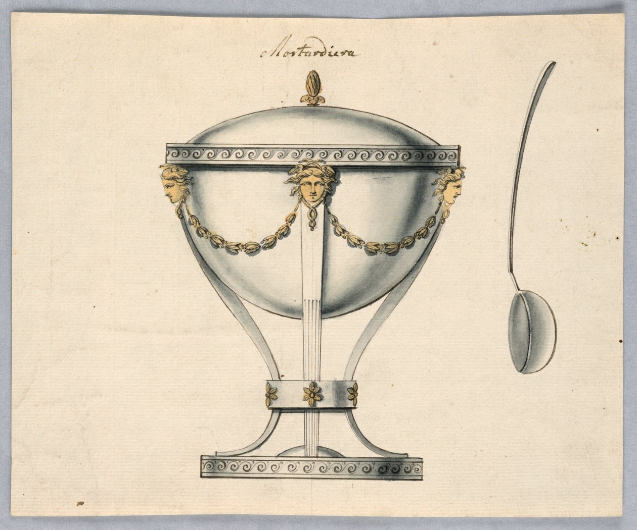 Dessin, Design pour un pot à moutarde - Unknown