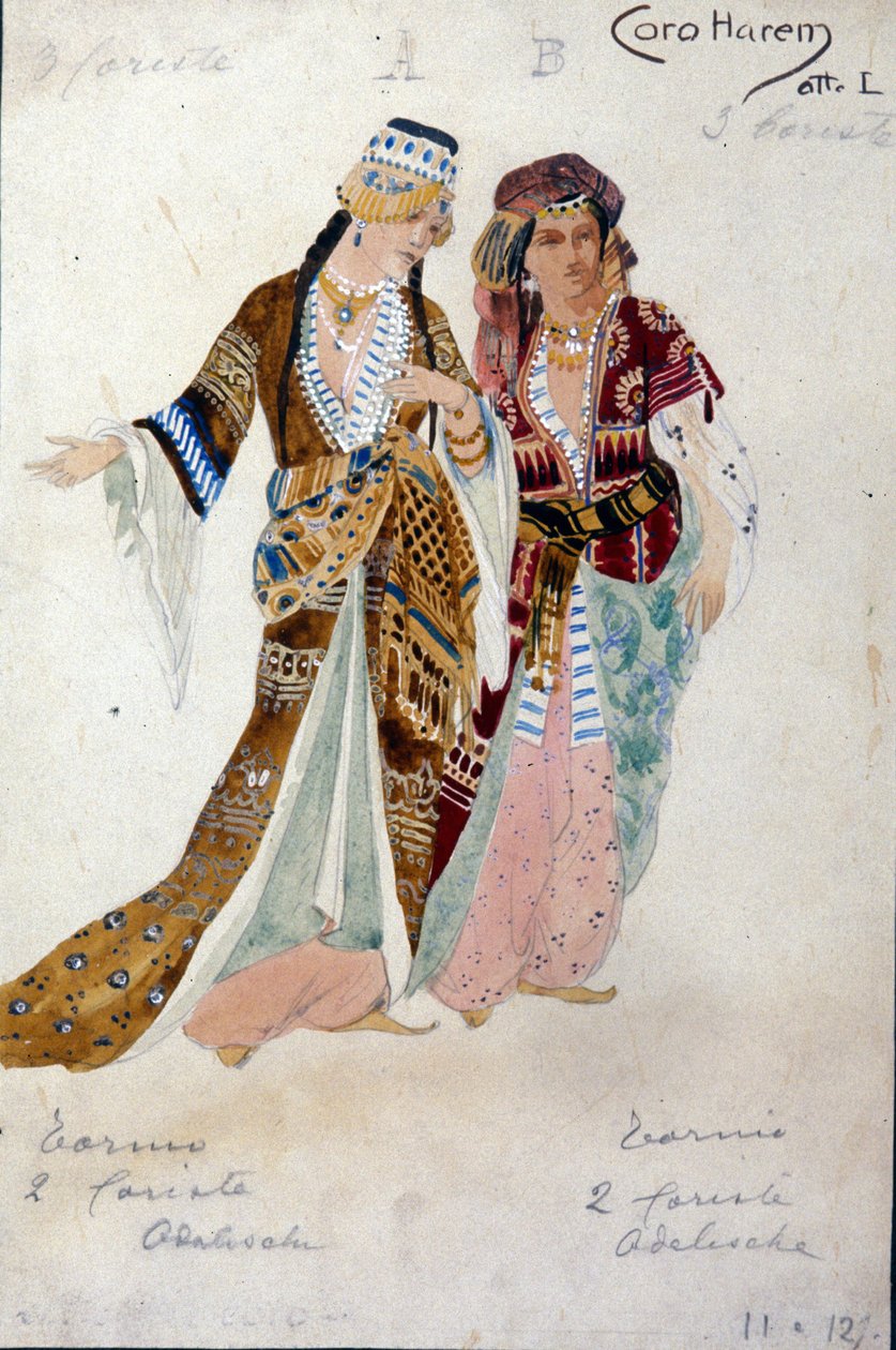 Costumes pour les femmes du harem, de l