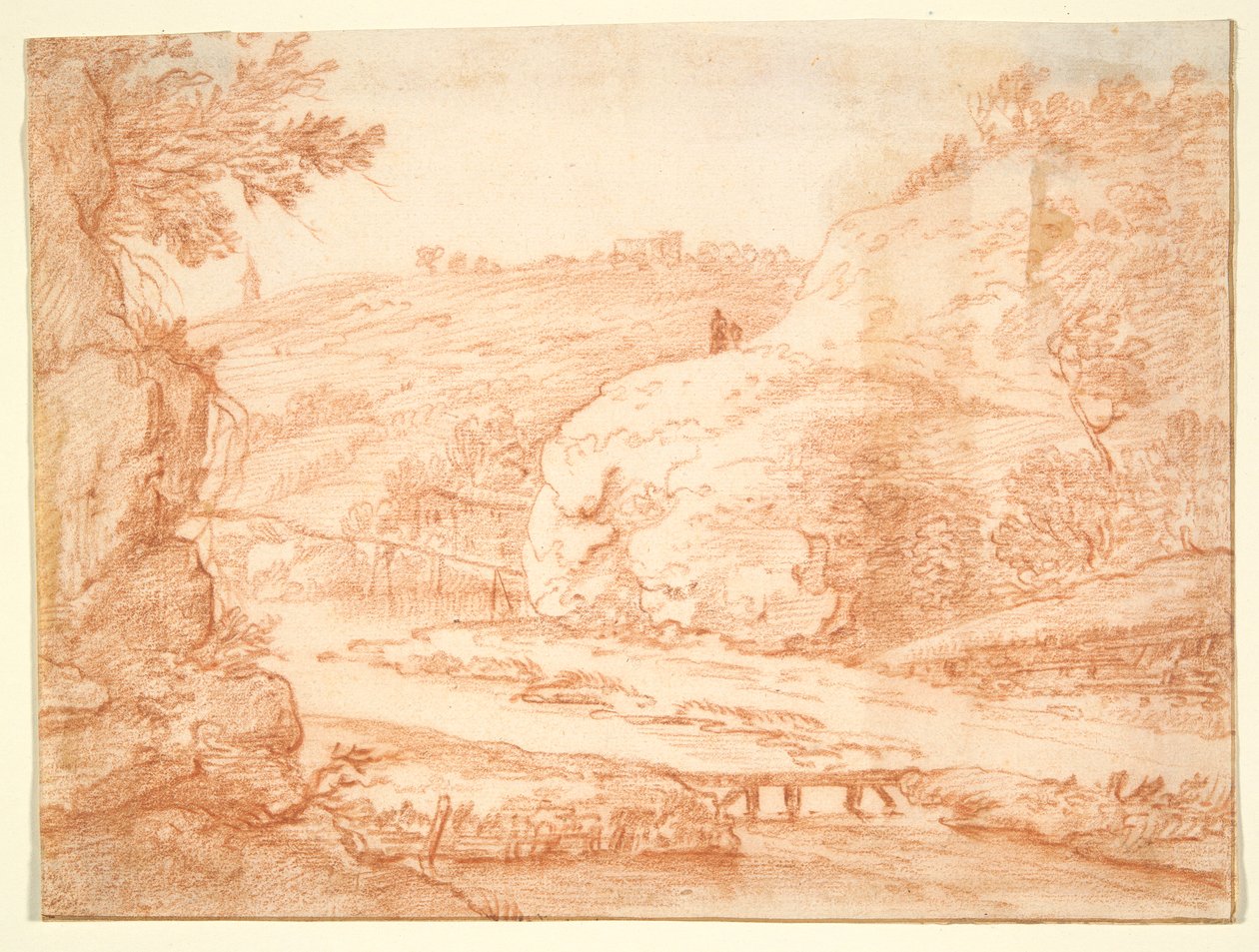 Paysage Montagneux avec Ruisseau - Unknown