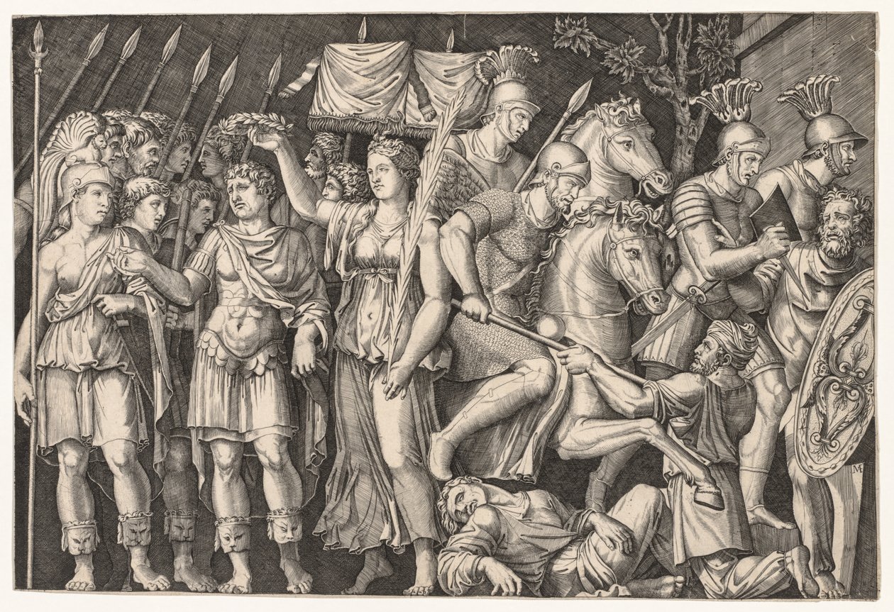 Speculum Romanae Magnificentiae: Trajan entre la ville de la victoire et Rome (L