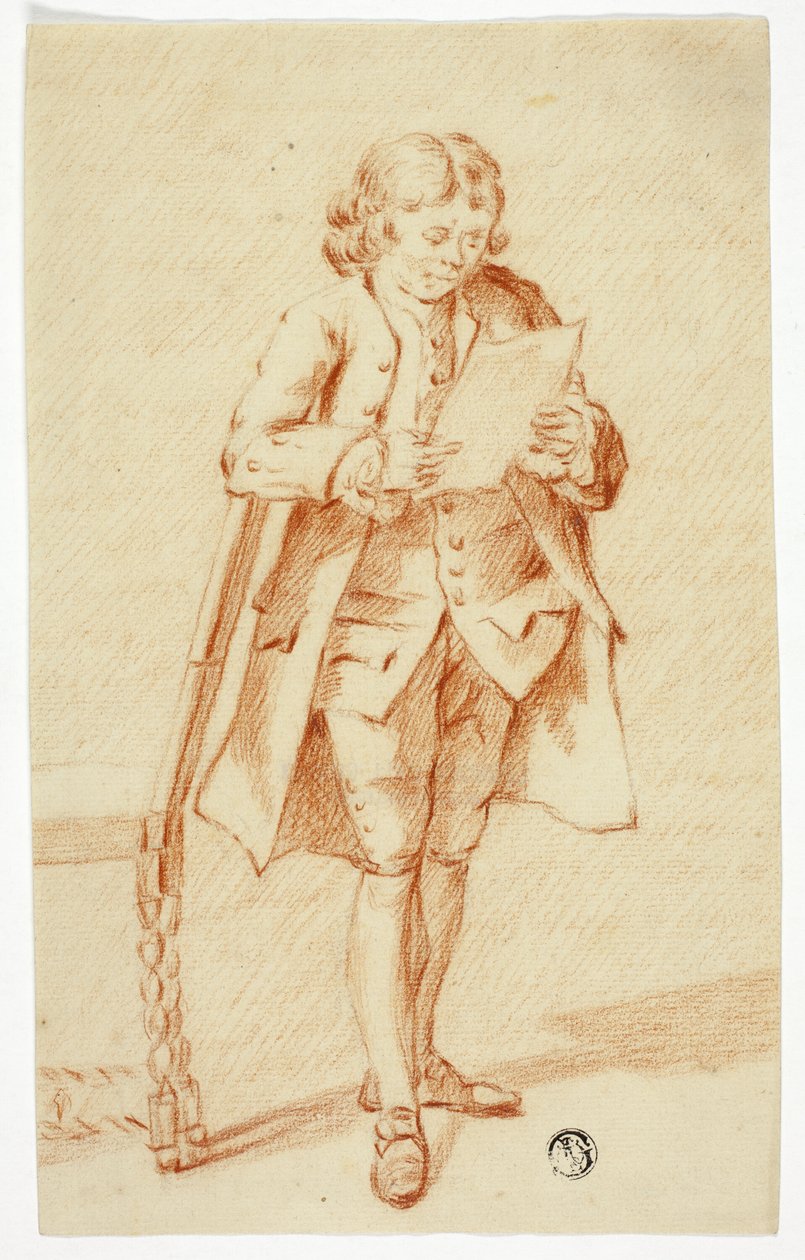 Homme debout lisant une lettre - Unknown