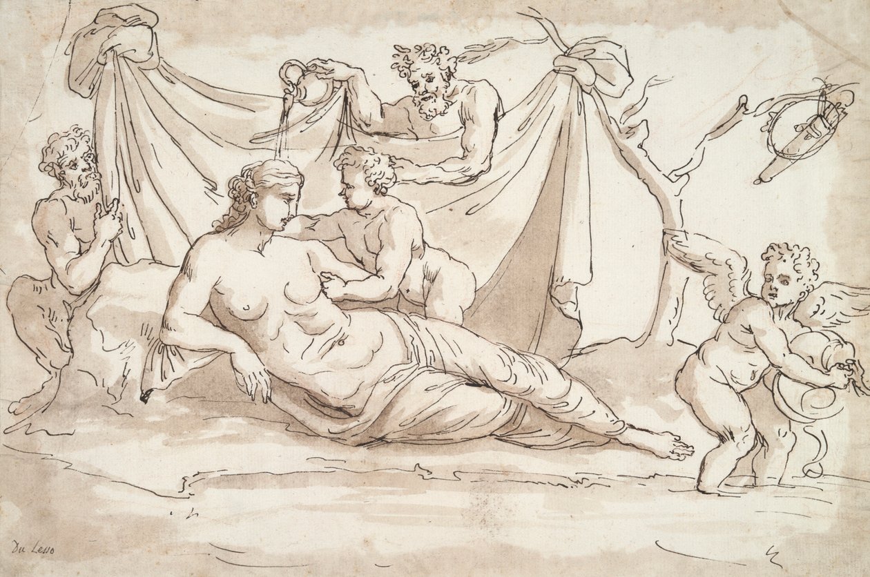 Vénus et Amours et deux satyres - Unknown