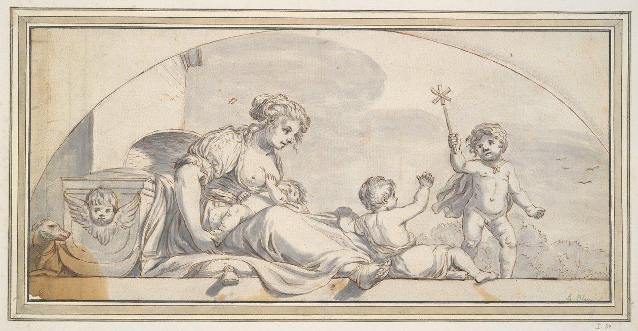 Femme avec trois enfants - Unknown