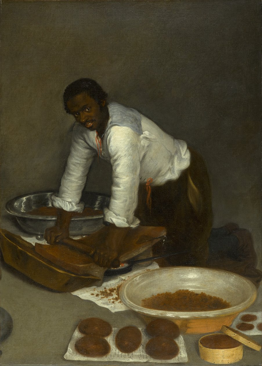 Un homme grattant du chocolat - Unknown artist
