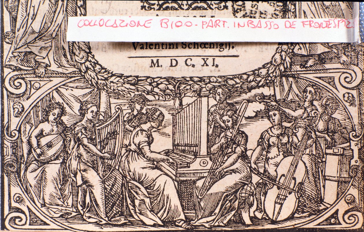 Un concert (détail). Frontispice du Compendium de musique par Adam Gumpeltzhaimer - Unknown artist