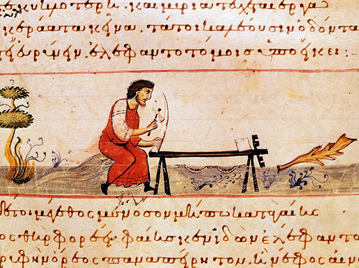 Un artisan travaillant l