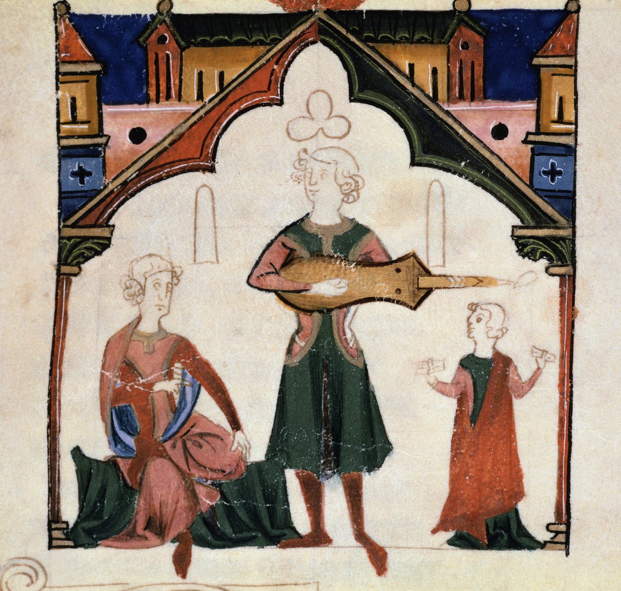 Un groupe de poètes et musiciens (miniature) - Unknown artist
