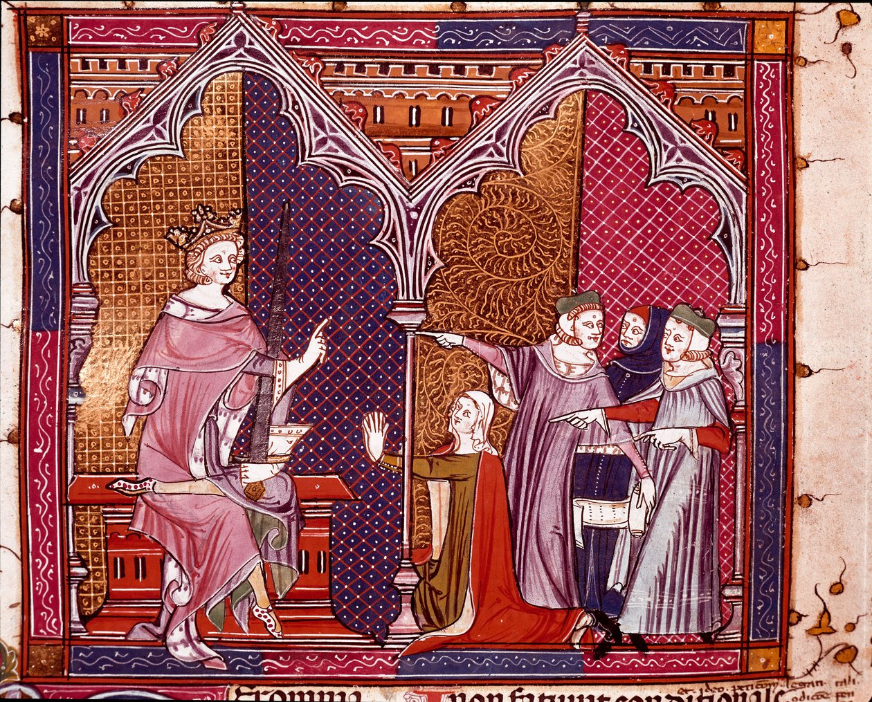 Un roi rendant justice (miniature) - Unknown artist