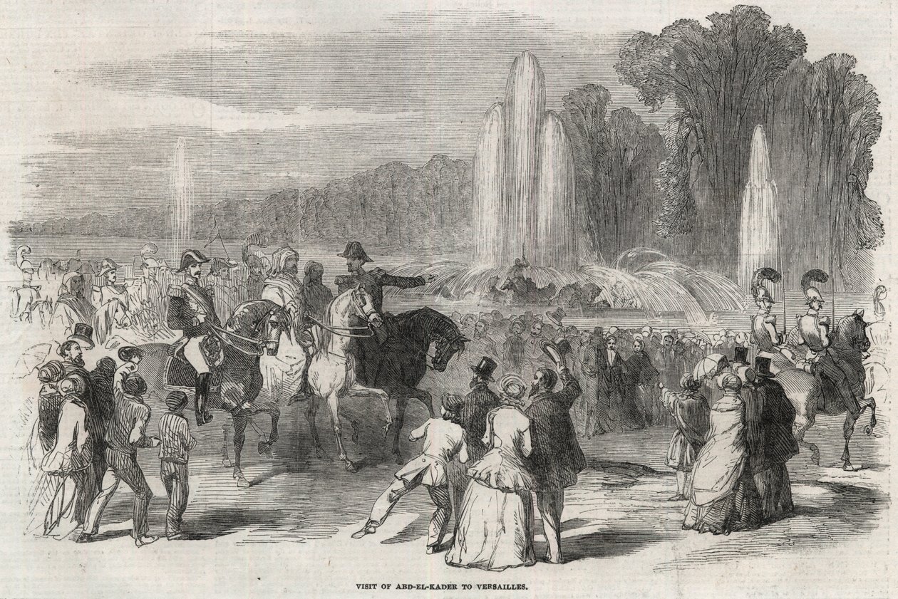 Abd al Qadir (1808-1883), combattant de la liberté algérien, avec le ministre de la guerre Alphonse Henri d