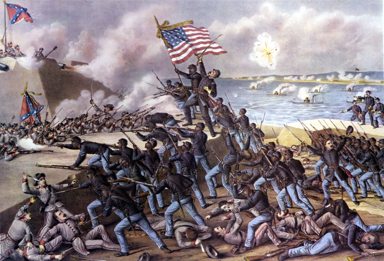 Guerre de Sécession américaine (1861 - 1865) : attaque de Fort Wagner sur l