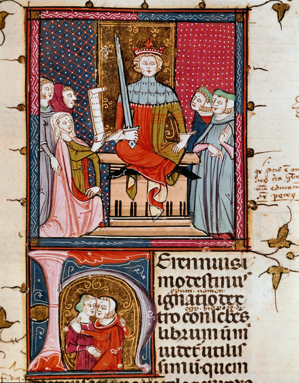 Une femme adultère devant un juge (miniature) - Unknown artist